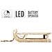 Slitta Decorativa Natalizia Miniatura In Legno Con 25 Led Bianco Caldo 31,5 Cm - Foto miniatura 3