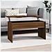 Tavolino Rovere Marrone 102x50,5x52,5 Cm In Legno Multistrato - Foto miniatura 1
