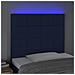 Testiera A Led Blu 80x5x118/128 Cm In Tessuto - Foto miniatura 3