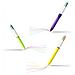 4 Colours Nero, Blu, Ciano, Verde, Verde chiaro, Arancione, Rosa, Viola, Rosso, Giallo Penna a sfera retrattile a clip Medio 6 pz - Foto miniatura 5