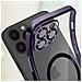 Cover Magsafe Per Iphone 13 Pro Max Silicone Protezione Fotocamera Bordo Viola - Foto miniatura 2