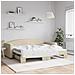 Divano Letto Con Letto Estraibile Crema 90x200 Cm In Tessuto - Foto miniatura 1