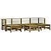 Set Salotto Da Giardino 7 Pz In Legno Impregnato Di Pino - Foto miniatura 1
