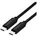 CAVO USB 4 C-C 2MT M /M BK 100W CONTATTI DORATI PD 20V / 5A 20GBIT /S - Foto miniatura 1