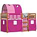 Letto a Castello senza Materasso Rosa 80x200 cm Legno di Pino - Foto miniatura 2