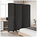 Divisorio Ambienti 6 Pannelli Nero Legno Massello Di Paulownia - Foto miniatura 3