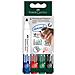 253942 evidenziatore 4 pz Punta tonda Nero, Blu, Verde, Rosso - Foto miniatura 1