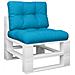 Cuscini Per Pallet 2 Pz Blu In Tessuto - Foto miniatura 3