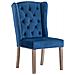 Sedie Da Pranzo 2 Pz Blu In Velluto - Foto miniatura 3