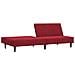 Divano Letto a 2 Posti Rosso Vino in Velluto - Foto miniatura 4