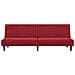 Divano Letto a 2 Posti Rosso Vino in Velluto - Foto miniatura 5