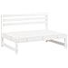 Set Salotto da Giardino 2 pz Bianco in Legno Massello di Pino - Foto miniatura 4