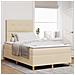 Letto Box Spring Con Materasso Panna Matrimoniale Piccola Tessuto - Foto miniatura 2