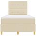 Letto Box Spring Con Materasso Panna Matrimoniale Piccola Tessuto - Foto miniatura 7