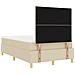 Letto Box Spring Con Materasso Panna Matrimoniale Piccola Tessuto - Foto miniatura 9
