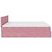 Struttura Letto Pouf con Materasso Rosa 180x200 cm in Velluto - Foto miniatura 8