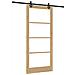 Porta scorrevole  con kit hardware 'ORKDAL'in legno massello e vetro, Porta interna  con vetro 'ORKDAL'93x211x4 cm in legno massello di pino - Foto miniatura 1