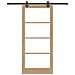 Porta scorrevole  con kit hardware 'ORKDAL'in legno massello e vetro, Porta interna  con vetro 'ORKDAL'93x211x4 cm in legno massello di pino - Foto miniatura 4