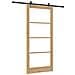 Porta scorrevole  con kit hardware 'ORKDAL'in legno massello e vetro, Porta interna  con vetro 'ORKDAL'93x211x4 cm in legno massello di pino - Foto miniatura 6