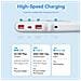 Powerbank, ventiliacija, FHKW0, 10000 mAh, mikro USB, USB-C, 2xUSB-A, Bianco - Foto miniatura 2
