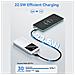 Powerbank, ventiliacija, FHKW0, 10000 mAh, mikro USB, USB-C, 2xUSB-A, Bianco - Foto miniatura 3