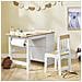 Tavolo E Sedia Bambini Multiattività Per Scrivania Cameretta In Bianco Naturale - Foto miniatura 7