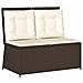 Panchina da giardino con cuscino Marrone Poly Rattan - Foto miniatura 1