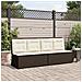 Panchina da giardino con cuscino Marrone Poly Rattan - Foto miniatura 2