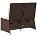 Panchina da giardino con cuscino Marrone Poly Rattan - Foto miniatura 5