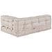 Cuscino per divano pallet con supporto per braccia e schienale in tessuto crema - Foto miniatura 2