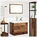 Set di mobili per il bagno con specchio 3 pcs Legno vecchio - Foto miniatura 4