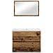Set di mobili per il bagno con specchio 3 pcs Legno vecchio - Foto miniatura 7