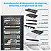 Armadio per montaggio su rack 37U 600x1000 Nero in piedi - Foto miniatura 10