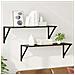 Scaffali da parete 2 pcs Rovere Nero 80 x 25 x 25,5 cm - Foto miniatura 2