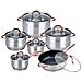 Set di pentole Kinghoff KH-1766 in acciaio inossidabile da 12 pezzi con rivestimento antiaderente - Foto miniatura 1