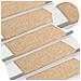 Tappetini per scale 15 pz 65x21x4 cm Marrone chiaro Bordo rettangolare - Foto miniatura 2