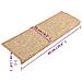 Tappetini per scale 15 pz 65x21x4 cm Marrone chiaro Bordo rettangolare - Foto miniatura 8