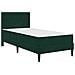 Struttura letto con materasso Verde Scuro 100 x 200 cm Velluto - Foto miniatura 3