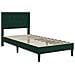 Struttura letto con materasso Verde Scuro 100 x 200 cm Velluto - Foto miniatura 4