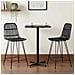 Sgabello da bar 2 pcs Nero 44 x 54 x 96 cm Rattan e acciaio - Foto miniatura 2