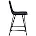 Sgabello da bar 2 pcs Nero 44 x 54 x 96 cm Rattan e acciaio - Foto miniatura 5