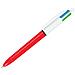 1 Penna A Sfera Bic 4 Colori Fine Inchiostro Multicolore Punta 0,8 Mm - Foto miniatura 1
