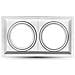 Porta Faretti Led Ar111 Doppio Incasso Quadrato Orientabile 90° Su Due Assi Bianco Vt-7222 3576 - Foto miniatura 1