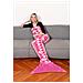 Coperta a Forma di Coda di Sirena Lunghezza 200 cm Colore Rosa - Foto miniatura 2