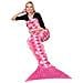 Coperta a Forma di Coda di Sirena Lunghezza 200 cm Colore Rosa - Foto miniatura 1