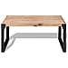 Tavolino Da Caffè In Legno Massello Di Acacia 100x60x45 Cm - Foto miniatura 2