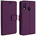 Custodia Galaxy A20e Portafoglio Supporto Video Cover Soft Touch - Viola - Foto miniatura 1
