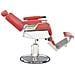 Poltrona Da Barbiere Rossa 68x69x116 Cm In Similpelle - Foto miniatura 7