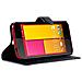 Custodia Compatibile Con Htc Butterfly 2 In Nero Carbone - Coperchio Protettiva Con Chiusura Magnetica, Funzione Stand E Tasca Per Le Carte - Foto miniatura 3