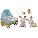 SLV5432 Gemelli Coniglio Cioccolato e carrozzina - Foto miniatura 2